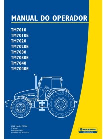 New Holland TM7010, TM7010E, TM7020, TM7020E, TM7030, TM7030E, TM7040, TM7040E manual do operador pdf para tratores PT - New ...