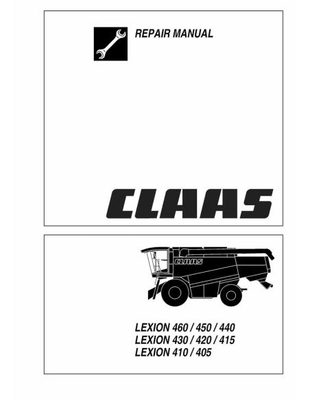 CLA-1886621 Claas Lexion 405, 410, 415, 420. 430, 440, 450, 460 Manual de reparo da colheitadeira