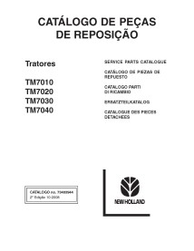 Catálogo de peças PDF de tratores New Holland TM7010, TM7020, TM7030, TM7040 PT - New Holland Agricultura manuais - NH-734039...