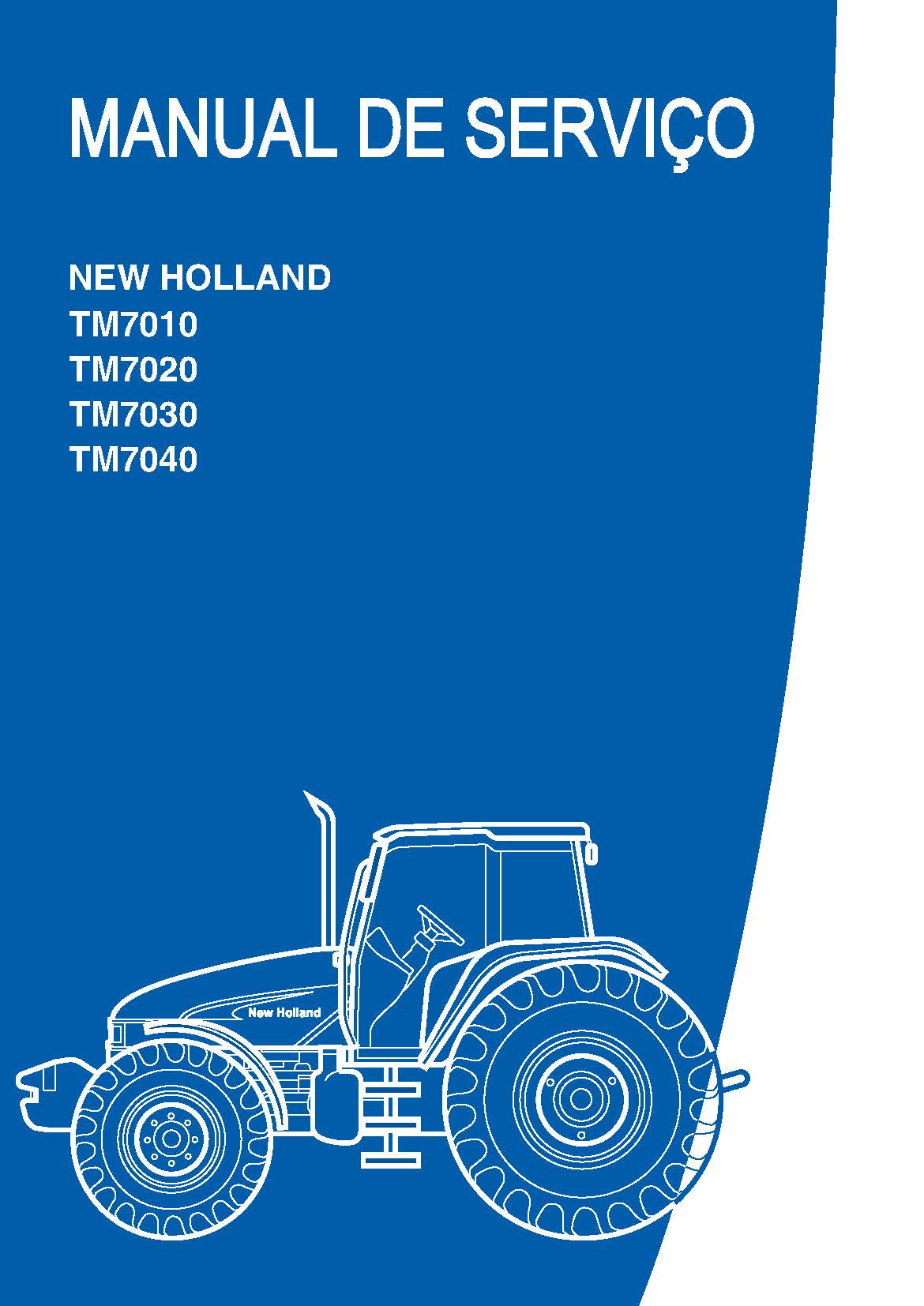 Tractores New Holland TM7010, TM7020, TM7030, TM7040 pdf manual de servicio  PT