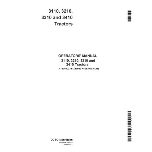 Manual do operador em pdf dos tratores John Deere 3110, 3210, 3310 e 3410 - John Deere manuais - JD-RT6005023112