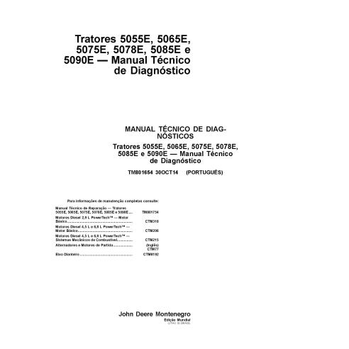 John Deere 5055E, 5065E, 5075E, 5078E, 5085E e 5090E manual técnico de diagnóstico de tratores em PDF PT - John Deere manuais...