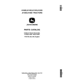 John Deere 6100D, 6110D, 6115D, 6125D, 6130D, 6140D tracteurs catalogue de pièces pdf - John Deere manuels - JD-PC6100