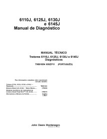 John Deere 6110J, 6125J, 6130J, 6145J tractors pdf diagnostic technical manual PT - John Deere manuals - JD-TM801854-PT