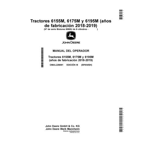JD-OMAL226091 Manual del operador de los tractores John Deere 6155M, 6175M y 6195M (OMAL226091)