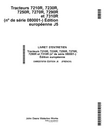 John Deere 7230R, 7210R, 7250R, 7270R, 7290R, 7310R manual do operador de tratores pdf FR - John Deere manuais - JD-OMRE579750