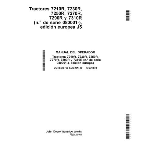 John Deere 7230R, 7210R, 7250R, 7270R, 7290R, 7310R manual do operador de tratores em pdf ES - John Deere manuais - JD-OMRE57...