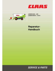 Claas Lexion 460-405 combinar manual de reparo em pdf DE - Claas manuais - CLAAS-1886422-DE