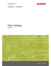 Claas Lexion 485 / R, C568 moissonneuse-batteuse catalogue de pièces pdf - Claas manuels - CLAAS-LEX-485R-C568