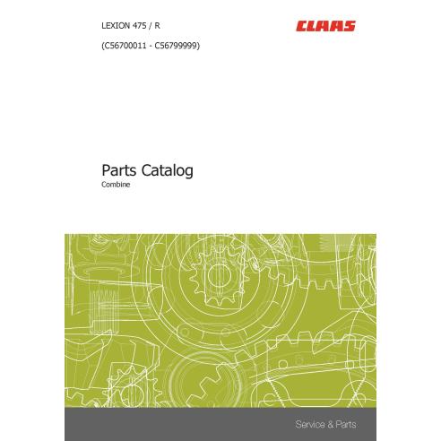 Catálogo de piezas en pdf de la cosechadora Claas Lexion 475 / R C567 - Claas manuales - CLAAS-LEX-475R-C567