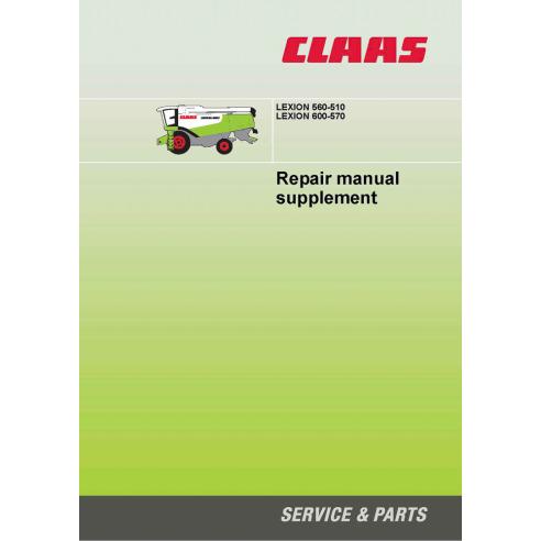 CLA-2903800 Suplemento del manual de reparación de cosechadoras combinadas Claas Lexion 560-510, 600-570 CLA-2903800 Suplemento del manual de reparación de cosechadoras combinadas Claas Lexion 560-510, 600-570