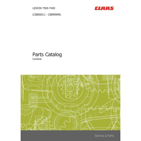 Claas Lexion 7500-7400 C88 combine catálogo de piezas en pdf - Claas manuales - CLAAS-LEX-7500-7400-C88