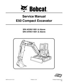 Bobcat E50 compact excavator pdf service manual  - BobCat manuals