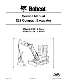 Bobcat E32 compact excavator pdf service manual  - BobCat manuals