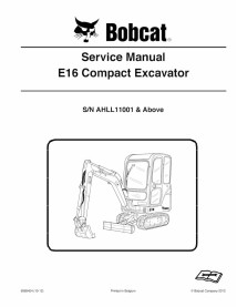 Manuel d'entretien pdf de la pelle compacte Bobcat E16 - BobCat manuels