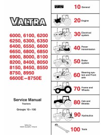 Valtra 6000 - 6900, 8000 - 8950 tractor pdf service manual  - Valtra manuals - VALTRA-39210212