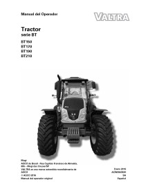 Manuel d'utilisation du tracteur Valtra BT150, BT170, BT190, BT210 pdf ES - Valtra manuels - VALTRA-ACW0843820-ES