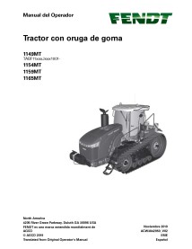 Manuel d'utilisation du tracteur à chenilles en caoutchouc Fendt 1149MT, 1154MT, 1159MT, 1165MT pdf ES - Fendt manuels - FEND...