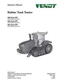 Fendt 938, 940, 943 Vario MT (motor Tier 4) tractor de orugas de goma pdf manual del operador - Fendt manuales - FENDT-589611D1G