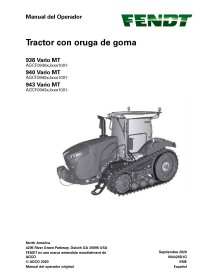 Fendt 938, 940, 943 Vario MT (Motor Tier 4) trator com esteira de borracha manual do operador ES - Fendt manuais - FENDT-5943...