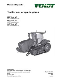 Fendt 938, 940, 943 Vario MT (Tier 4 Engine) tracteur à chenilles en caoutchouc pdf manuel d'utilisation ES - Fendt manuels -...