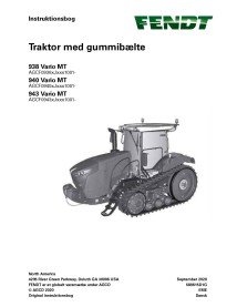 Fendt 938, 940, 943 Vario MT (Tier 4 Engine) rubber track tractor pdf operator's manual DA - Fendt manuals - FENDT-589615D1G-DA