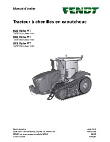 Fendt 938, 940, 943 Vario MT (Tier 3 Engine) tracteur à chenilles en caoutchouc pdf manuel d'entretien d'atelier FR - Fendt m...