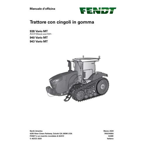 Fendt 938, 940, 943 Vario MT (Stage 5) tracteur à chenilles en caoutchouc pdf manuel d'entretien d'atelier IT - Fendt manuels...
