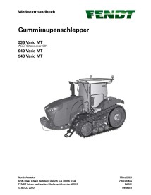 Fendt 938, 940, 943 Vario MT (Stage 5) rubber track tractor pdf workshop service manual DE - Fendt manuals - FENDT-79037500A-DE