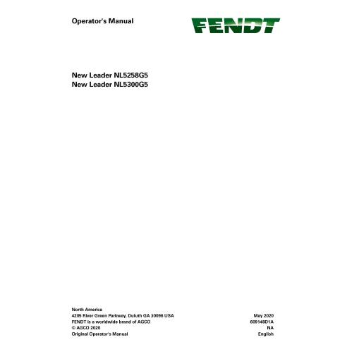 Fendt New Leader NL5258G5, NL5300G5 sistema de cultivo en hileras manual del operador en pdf - Fendt manuales - FENDT-609148D1A
