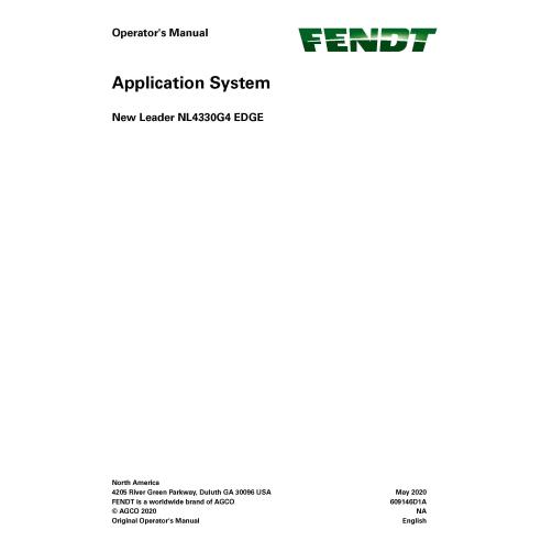Manual do operador do sistema de aplicação Fendt New Leader NL4330G4 EDGE em pdf - Fendt manuais - FENDT-609146D1A