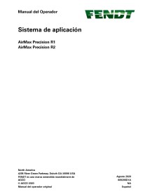 Sistema de aplicación Fendt AirMax Precision R1, R2 manual del operador en pdf ES - Fendt manuales
