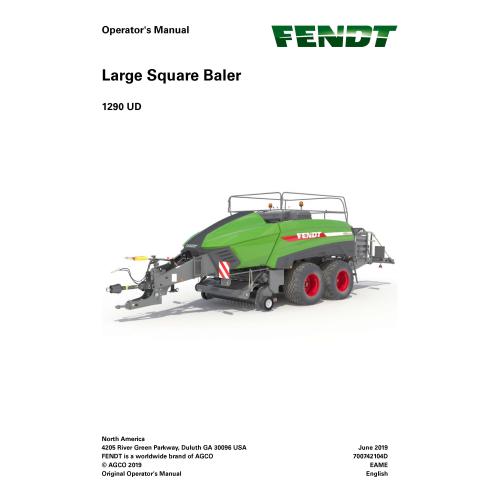 Empacadora Fendt 1290 UD pdf manual del operador - Fendt manuales - FENDT-700742104D