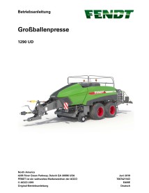 Empacadora Fendt 1290 UD pdf manual del operador DE - Fendt manuales - FENDT-700742114D-DE