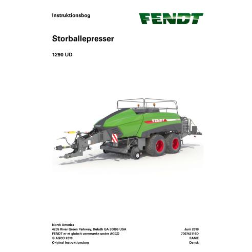 Manual do operador Fendt 1290 UD enfardadeira pdf DA - Fendt manuais - FENDT-700742116D-DA