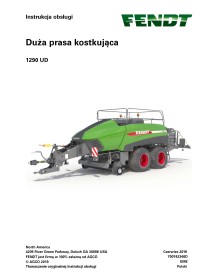 Manual do operador PL da enfardadeira Fendt 1290 UD em pdf - Fendt manuais - FENDT-700742346D-PL