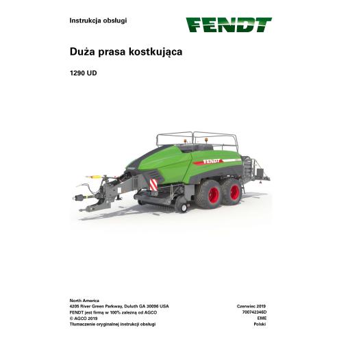 Manual do operador PL da enfardadeira Fendt 1290 UD em pdf - Fendt manuais - FENDT-700742346D-PL