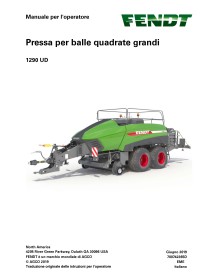 Empacadora Fendt 1290 UD pdf manual del operador IT - Fendt manuales - FENDT-700742365D-IT