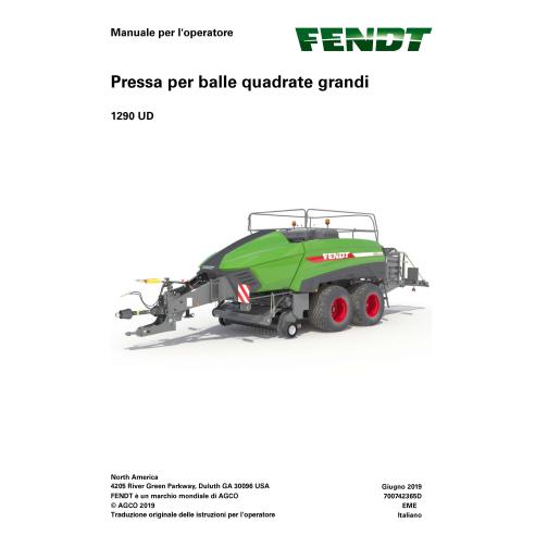 Fendt 1290 UD baler pdf operator's manual IT - Fendt manuals - FENDT-700742365D-IT