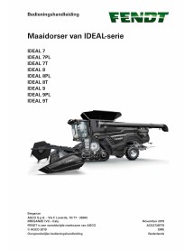 Fendt IDEAL 7, 8, 9 combine pdf manual del operador NL - Fendt manuales - FENDT-ACX2738770-NL