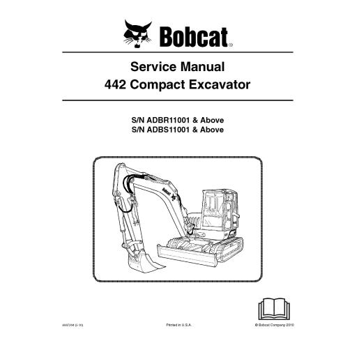 Bobcat 442 compact excavator pdf service manual  - BobCat manuals - BOBCAT-442-6987204-sm-05-10