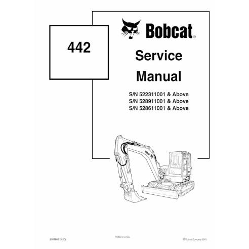 Bobcat 442 compact excavator pdf service manual  - BobCat manuals - BOBCAT-442-6901801-sm-05-10