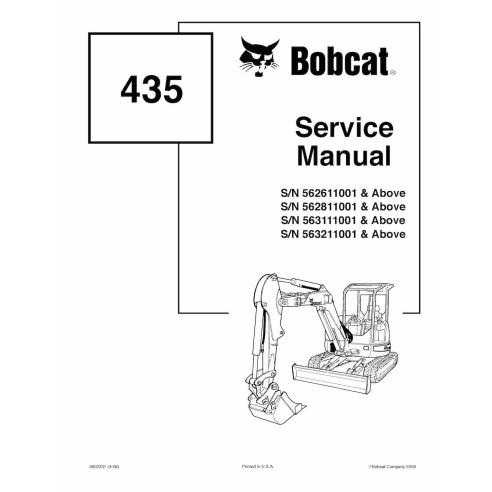 Bobcat 435 compact excavator pdf service manual - Gato montés manuales - BOBCAT-435-6902331-sm-04-08