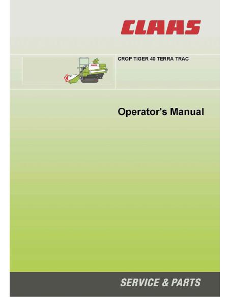 CLA-2924681 Manual del operador de la cosechadora Claas CROP TIGER 40 TERRA TRAC