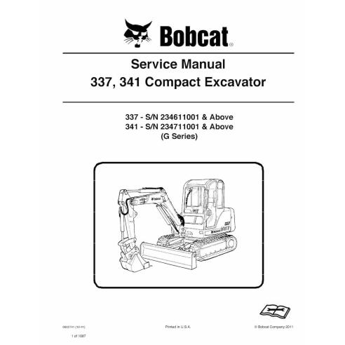 Bobcat 337, 341 compact excavator pdf service manual  - BobCat manuals - BOBCAT-337_341-6902741-sm-10-11