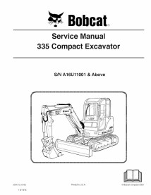 Bobcat 335 compact excavator pdf service manual - BobCat manuales