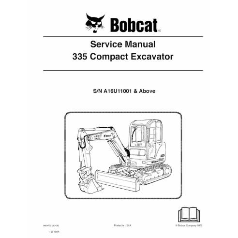 Manual de serviço em pdf da escavadeira compacta Bobcat 335 - Lince manuais - BOBCAT-335-6904775-sm-10-09