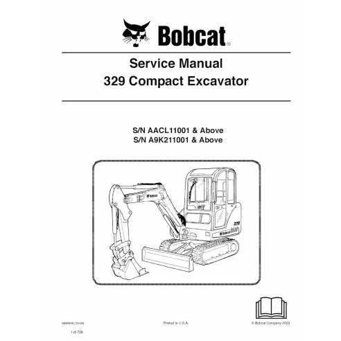 Manual de serviço em pdf da escavadeira compacta Bobcat 329 - Lince manuais - BOBCAT-329-6986946-sm-10-09