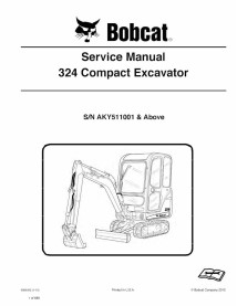 Bobcat 324 compact excavator pdf service manual - BobCat manuales