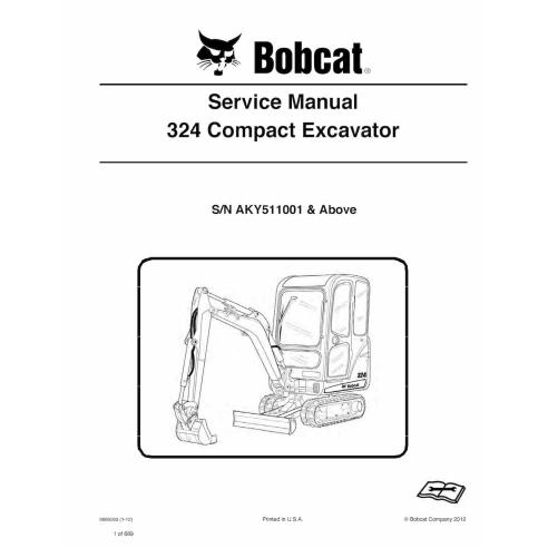 Bobcat 324 compact excavator pdf service manual - Gato montés manuales - BOBCAT-324-6989593-sm-01-12